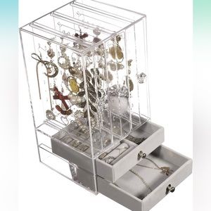 Acrylic Jewelry Organizer for Earring,Rings,Bracelet, and Necklace.